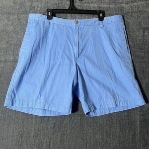 Chaps Mens Chino Shorts Size 40 Light Blue Flat Front Casual Cotton Twill
